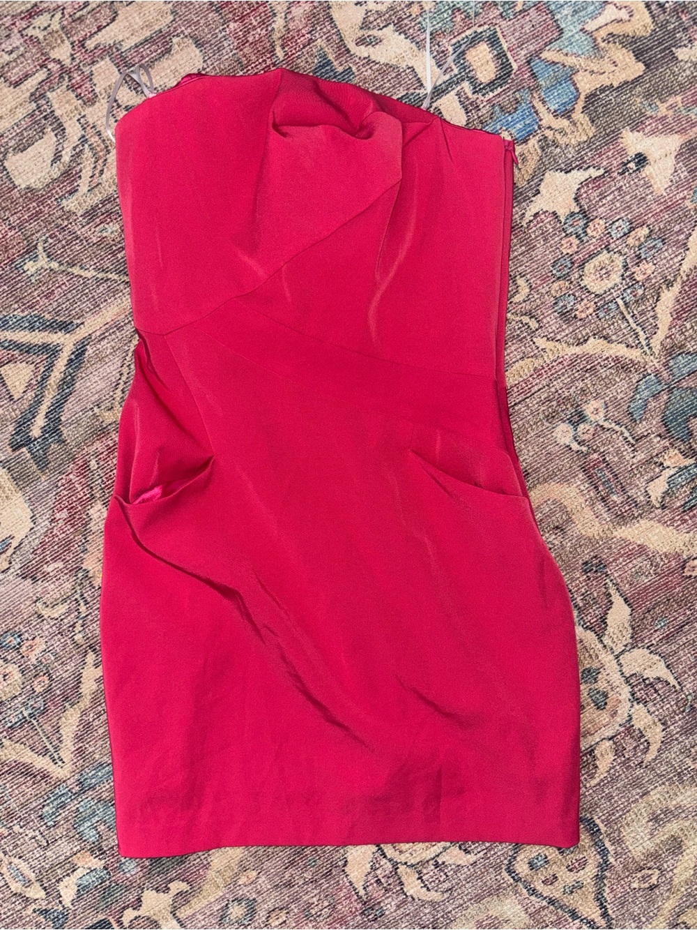 Strapless Hot Pink Strapless Dress - Elegant Evening Style